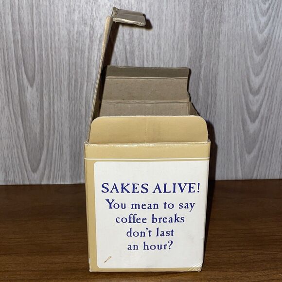 Vintage 1992 Leanin Tree Collectible Funny Coffee Mug Cup 1HR Coffee Breaks 4in - Picture 12 of 16